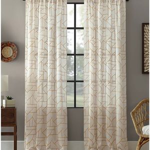 Archaeo Jigsaw Embroidery Linen Curtain